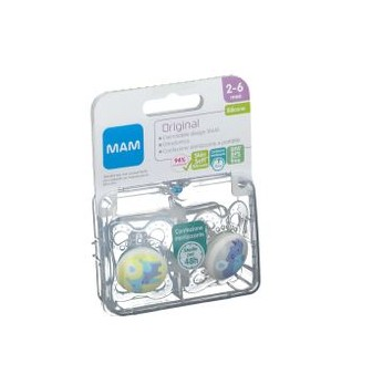 MAM 2 SUCCHIETTI ORIGINAL SILICONE 2-6 MESI NEUTRO