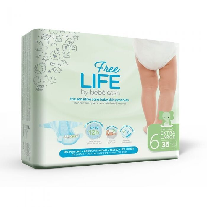 FREELIFE TG.6 EXTRA LARGE 18KG+ 35PZ BY BEBE'CASH 500274600