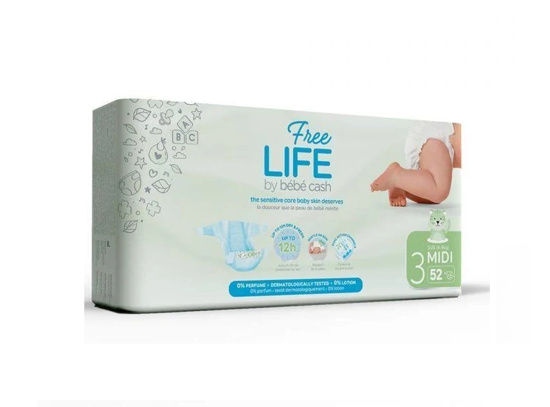 FREELIFE TG.3 MIDI 4-9KG 52PZ BY BEBE' CASH 500274301