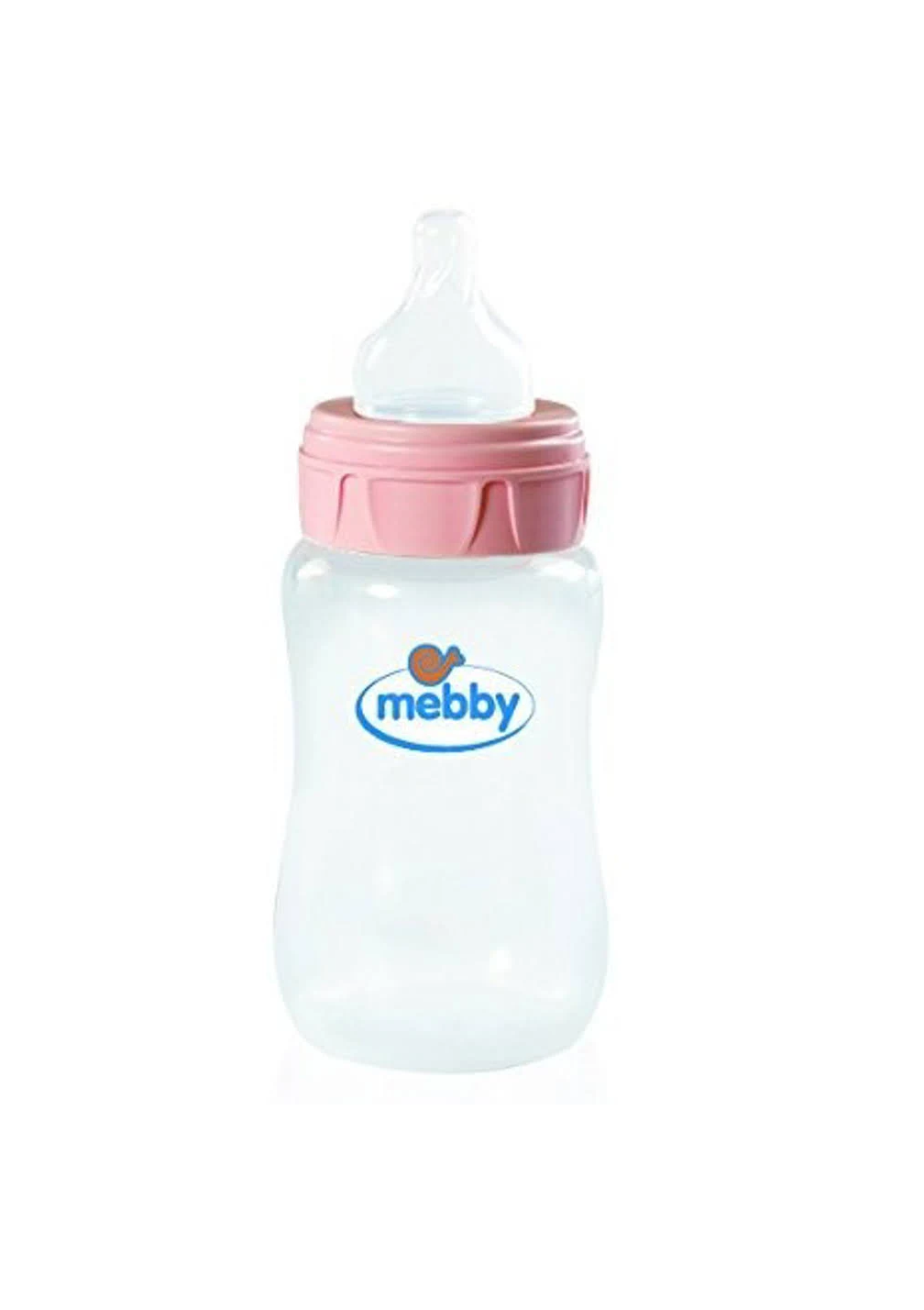 MEBBY BIBERON PP 300ML SILICONE ROSA