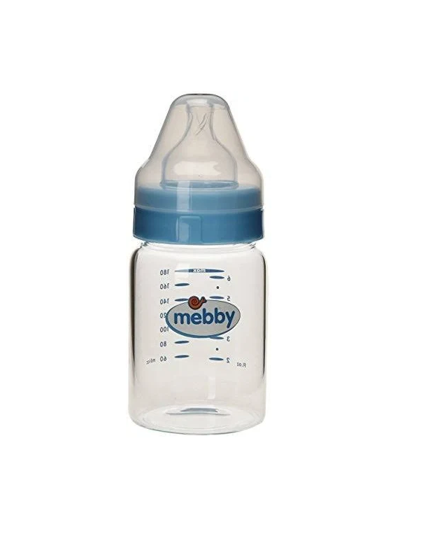 MEBBY BIBERON VETRO 180ML SILICONE BLU
