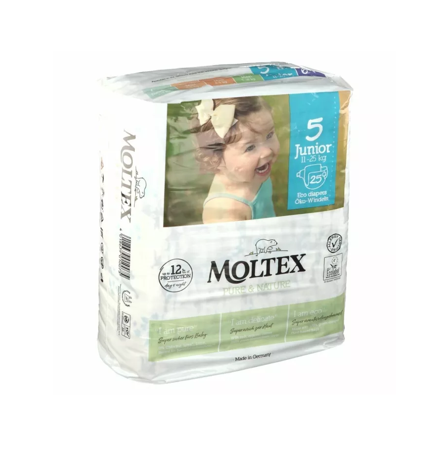 MOLTEX 5 JUNIOR 11-25KG 25PZ PURE & NATURE PANN.ECOLOGICO