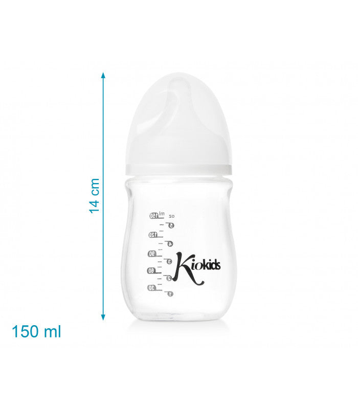 KIOKIDS BIBERON VETRO BIANCO 150ML