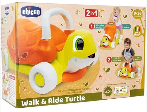 CHICCO GIOCO TARTARUGA PRIMI PASSI 2 IN 1
