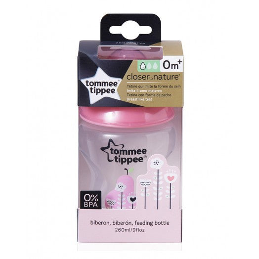 TOMMEE TIPPEE BIBERON 260ML 0M+ FLUSSO LENTO GIRL CLOSER TO
