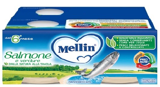 MELLIN SALMONE 4PZ 80GR OMOGENEIZZATO