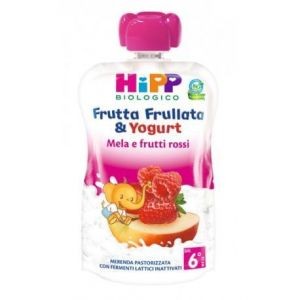HIPP FRUTTA FRULLATA YOGURT MELA E FRUTTI ROSSI 90GR