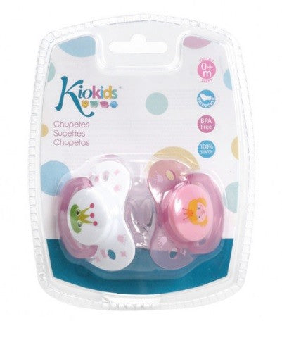 KIOKIDS SUCCHIETTO ROSA 2PZ 0M+ SILICONE