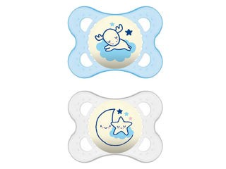 MAM 2 SUCCHIETTI ORIGINAL NIGHT 2-6 MESI SILICONE NEUTRO