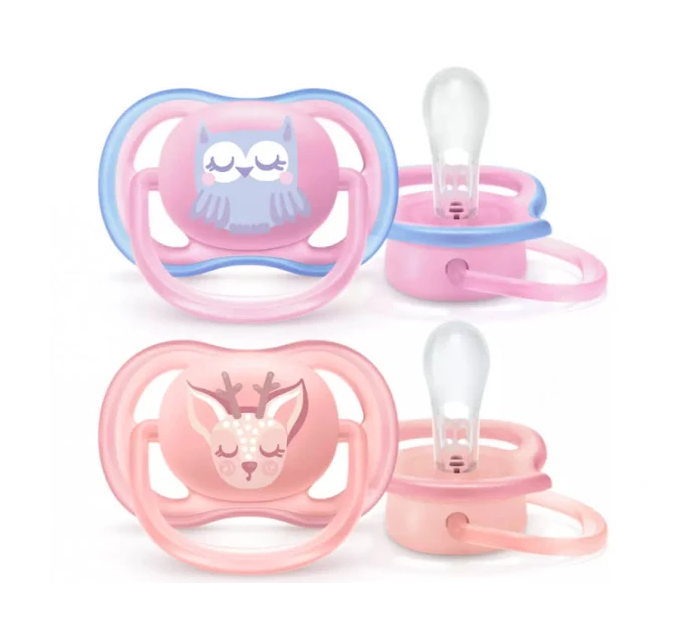 AVENT 2 SUCCHIETTI ULTRA AIR 0-6 MESI ANIMALETTI FEMMINA