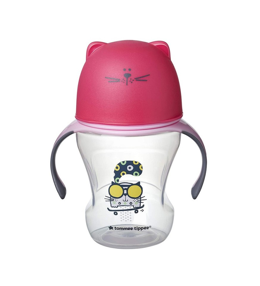 TOMMEE TIPPEE TAZZA TRAINER CUP 6M+ 230ML GIRL SOFT SIPPEE
