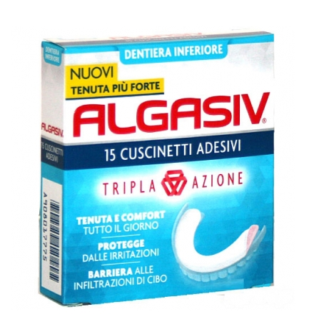 ALGASIV CUSCINETTI ADESIVI x DENTIERA INFERIORE 15PZ