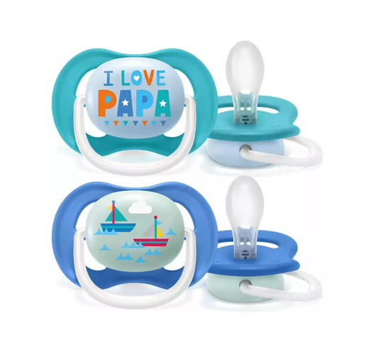 AVENT 2 SUCCHIETTI ULTRA AIR 6-18MESI MASCHIO PAPA