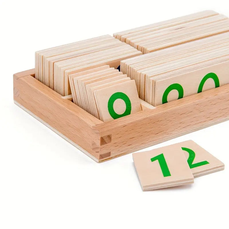 Carte Numeriche in Legno Montessori Da 1 a 9000