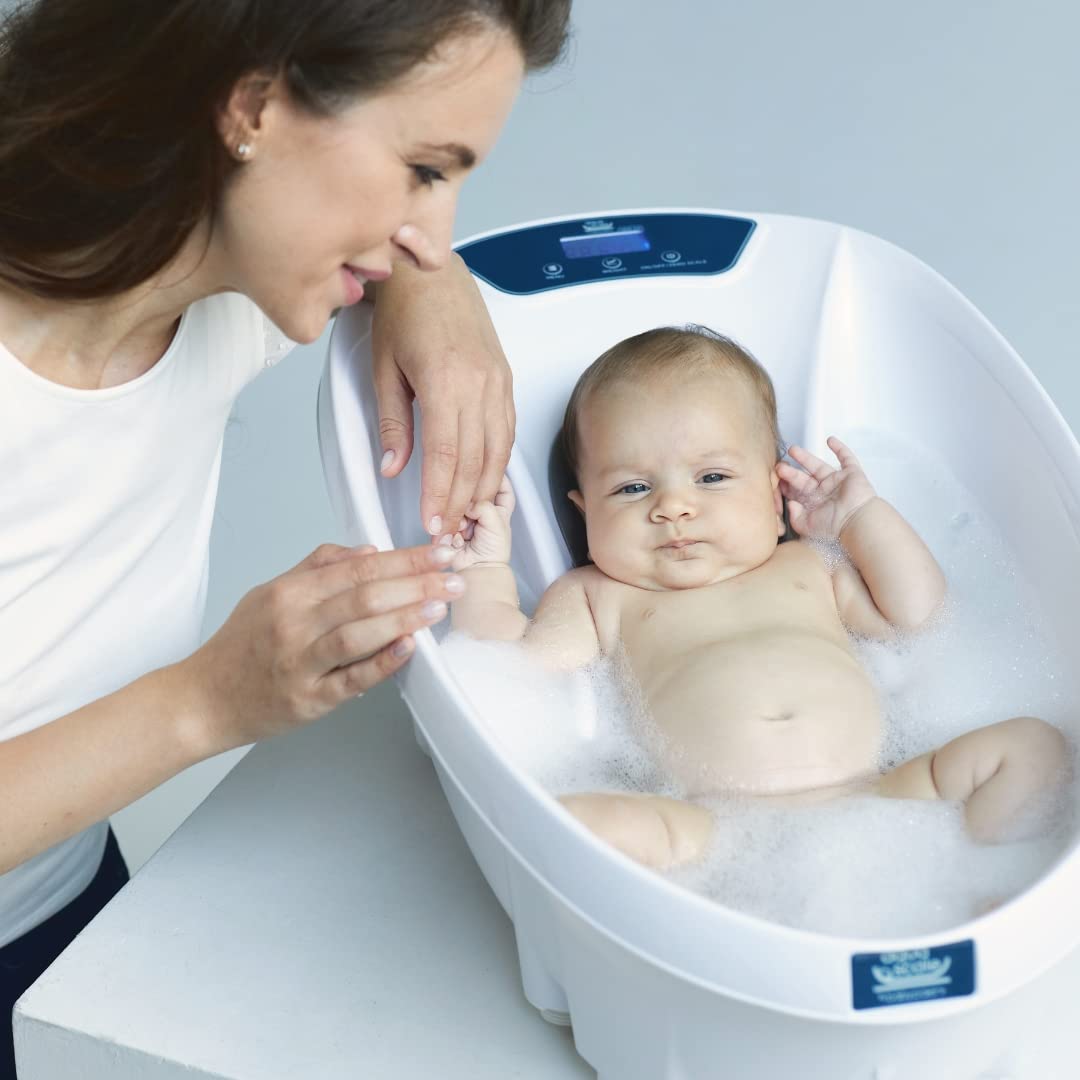 Vaschetta Bagnetto 3 in 1, Bilancia Digitale e Termometro per L'Acqua