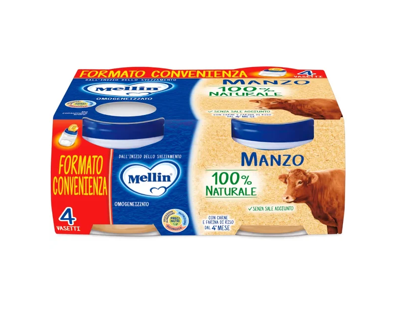 3302 MELLIN MANZO 4PZ 80GR OMOGENEIZZATO