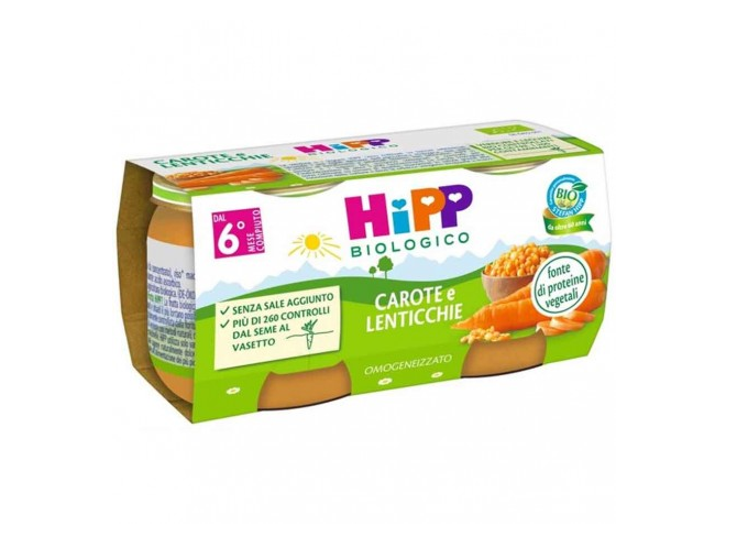 HIPP CAROTE E LENTICCHIE 2x80GR