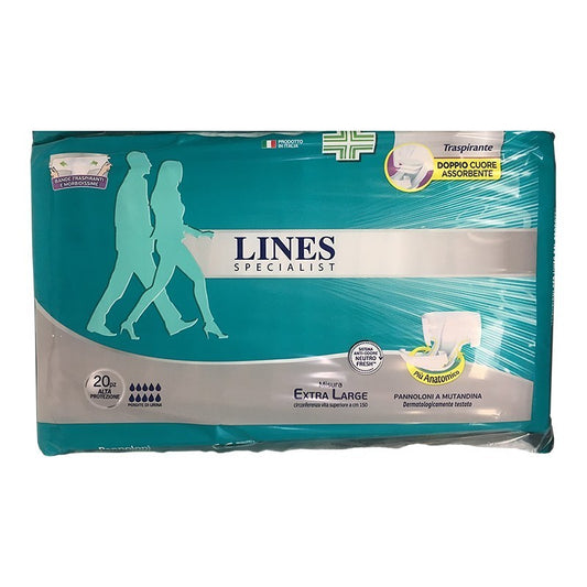 LINES SPECIALIST PANN.MUTANDINA ALTA PROT.LIV.10 MIS.XL 20P