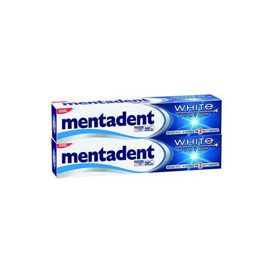MENTADENT BIPACK WHITE SYSTEM DENTIFRICIO 2x75ML