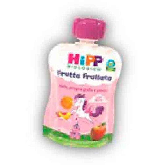 HIPP FRUTTA FRULLATA MELA PRUGNA GIALLA/PESCA 90GR UNICORNO