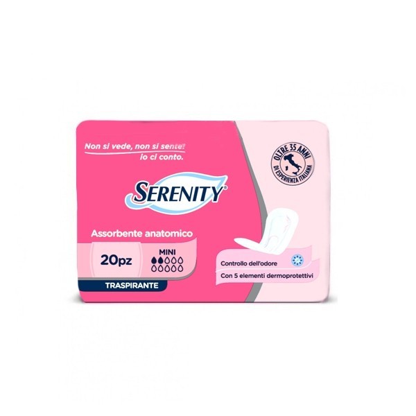 SERENITY ANATOMICO MINI TRASPIRANTE 20PZ