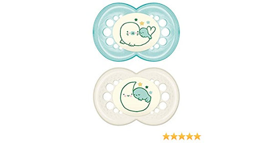 MAM 2 SUCCHIETTI ORIGINAL NIGHT 6+ MESI SILICONE NEUTRI